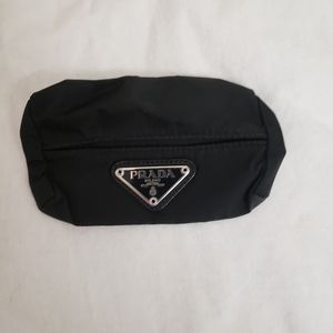 Authentic Prada black nylon card holder